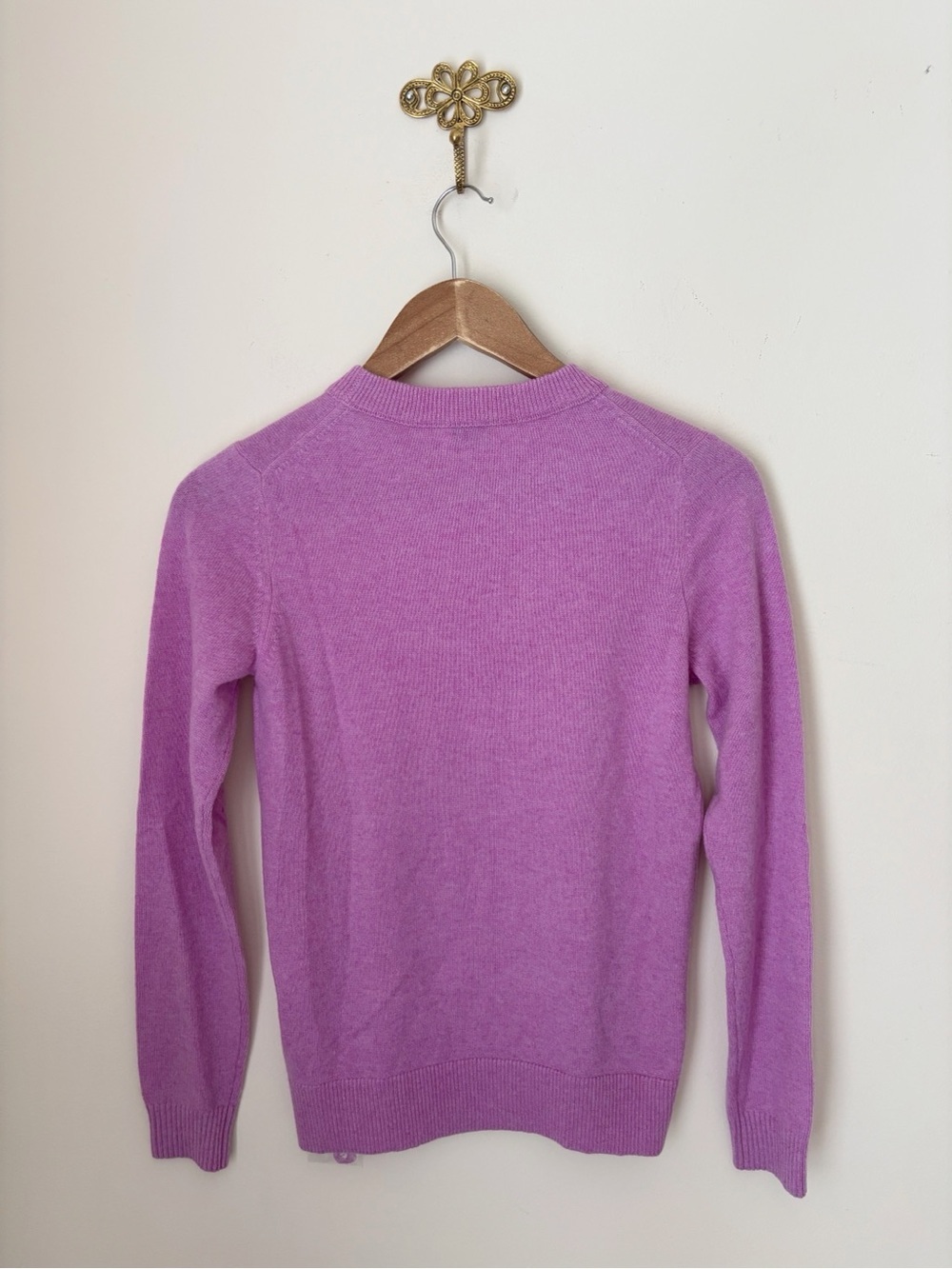 Jennie Liu Orchid Cashmere Long Sleeve Crew Neck Pullover Sweater XS - Picture 5 of 7